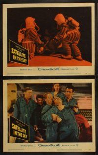 5c311 SATELLITE IN THE SKY 8 LCs '56 Lois Maxwell, cool sci-fi images of astronauts in outer space!
