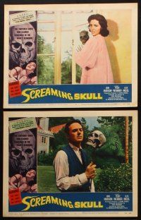 5c594 SCREAMING SKULL 6 LCs '58 border art of huge skull, John Hudson & Peggy Webber!