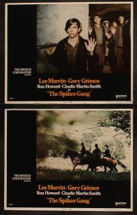 5c339 SPIKES GANG 8 LCs '74 directed by Richard Fleischer, cowboys Lee Marvin & Ron Howard!