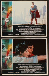 5c350 SUPERMAN 8 LCs '78 comic book hero Christopher Reeve, cool Bob Peak logo art!