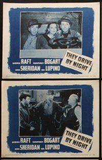5c613 THEY DRIVE BY NIGHT 6 LCs R48 Humphrey Bogart, George Raft, sexy Ann Sheridan & Ida Lupino!