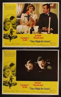 5c367 THEY MIGHT BE GIANTS 8 LCs '71 George C. Scott & Joanne Woodward touch every heart!