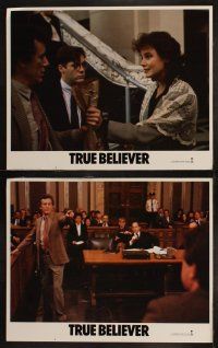 5c389 TRUE BELIEVER 8 LCs '89 James Woods, Robert Downey Jr., someone got away w/murder!