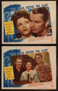 5c394 TWO YEARS BEFORE THE MAST 8 LCs '45 Alan Ladd, Brian Donlevy, William Bendix, Fitzgerald!