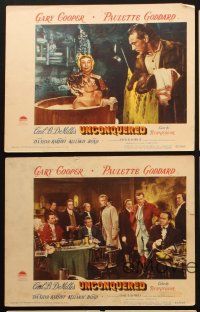 5c691 UNCONQUERED 5 LCs '47 Gary Cooper, sexy Paulette Goddard in bath, Ward Bond & Howard Da Silva!