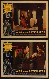 5c411 WAR OF THE SATELLITES 8 LCs '58 Roger Corman sci-fi, the ultimate in scientific monsters!
