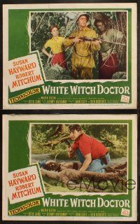 5c778 WHITE WITCH DOCTOR 4 LCs '53 Susan Hayward & Robert Mitchum in African jungle!