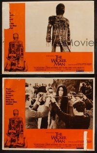 5c857 WICKER MAN 3 LCs '74 Christopher Lee, Britt Ekland, cult horror classic!