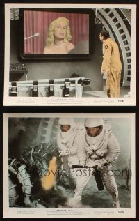 5d240 CONQUEST OF SPACE 2 color 8x10 stills '55 George Pal sci-fi, it will happen in your lifetime!