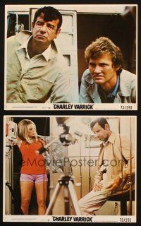 5d239 CHARLEY VARRICK 2 8x10 mini LCs '73 Walter Matthau, Joe Don Baker, Don Siegel crime classic!