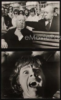 5d795 FRENZY 3 7.5x9.5 stills '72 Alfred Hitchcock sitting next to replica dummy, Leigh-Hunt!
