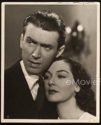 5d943 NO TIME FOR COMEDY 2 8x10 stills '40 romantic close ups of Jimmy Stewart & Rosalind Russell!