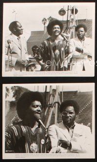 5d855 WATTSTAX 3 8x10 stills '73 Jesse Jackson with afro, Al Bell, Willie Davis, Staple Singers!