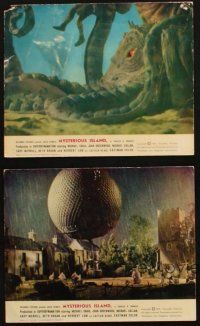5d189 MYSTERIOUS ISLAND 4 color 8x10 stills '61 special f/x by Ray Harryhausen, Jules Verne sci-fi