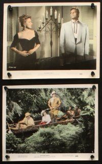 5d128 NAKED JUNGLE 7 color 8x10 stills '54 Charlton Heston & Eleanor Parker, William Conrad, Pal!