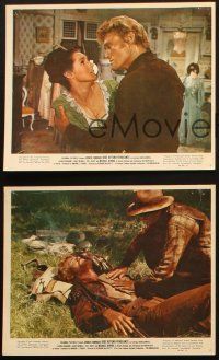 5d229 RIDE BEYOND VENGEANCE 3 color 8x10 stills '66 Chuck Connors, new giant of western adventure!