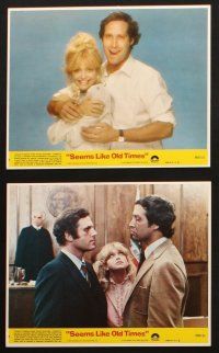 5d098 SEEMS LIKE OLD TIMES 8 8x10 mini LCs '80 Chevy Chase, Goldie Hawn & Charles Grodin!