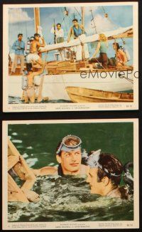 5d231 UNDERWATER 3 color 8x10 stills '55 Howard Hughes, skin diver Jane Russell, diving images!