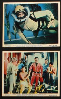 5d114 VOYAGE TO THE BOTTOM OF THE SEA 8 color English FOH LCs '61 Pidgeon, Fontaine, Eden, Lorre!