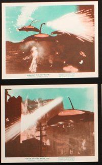 5d115 WAR OF THE WORLDS 8 color English FOH LCs R65 H.G. Wells & George Pal classic, aliens shown