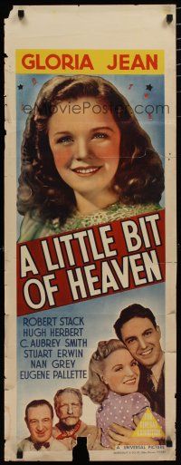 5e055 LITTLE BIT OF HEAVEN long Aust daybill '40 Gloria Jean, young Robert Stack, C. Aubrey Smith!