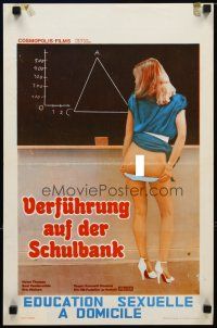 5e377 HEISSE TRAUME AUF DER SCHULBANK Belgian '79 Susi Van der Velde, sexy girl at chalkboard!