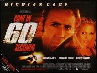 5e784 GONE IN 60 SECONDS DS British quad '00 car thieves Nicolas Cage & Angelina Jolie!