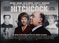5e791 HITCHCOCK DS British quad '12 Anthony Hopkins, Helen Mirren, Scarlett Johansson!