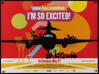 5e796 I'M SO EXCITED advance DS British quad '13 Pedro Almodovar, wacky comedy art w/airplane!