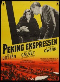 5e709 PEKING EXPRESS Danish '52 Joseph Cotten in China, directed by William Dieterle!