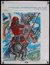 5e454 CANNES FILM FESTIVAL 1983 French 23x32 '83 great art of samurai from Kagemusha by Kurosawa!