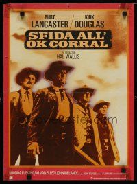 5e504 GUNFIGHT AT THE O.K. CORRAL French 15x21 R70s art of cowboys Burt Lancaster & Kirk Douglas!