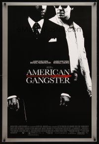5f041 AMERICAN GANGSTER DS 1sh '07 close-up of Denzel Washington, Ridley Scott directed!