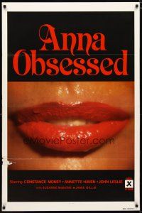 5f044 ANNA OBSESSED 1sh '77 Constance Money, Annette Haven, Jamie Gillis, sexy lips!