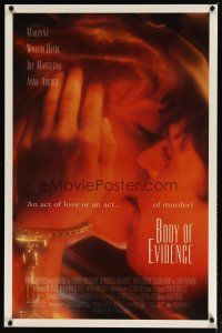 5f121 BODY OF EVIDENCE 1sh '93 sexy Madonna, Willem Dafoe, an act of love or an act of murder!