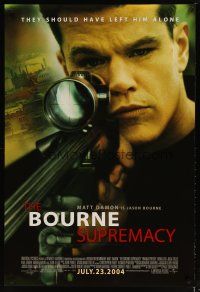 5f127 BOURNE SUPREMACY advance DS 1sh '04 Matt Damon, they should have left him alone!