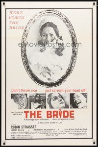 5f132 BRIDE 1sh '74 John Beal, cool image of Robin Strasser in title role!