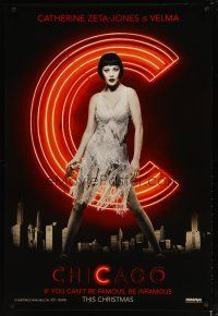 5f168 CHICAGO teaser DS 1sh '02 sexy dancer Catherine Zeta-Jones as Velma!