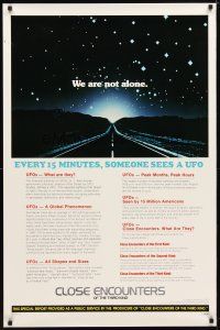 5f173 CLOSE ENCOUNTERS OF THE THIRD KIND 1sh '77 Steven Spielberg classic, cool UFO facts!