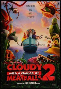 5f174 CLOUDY WITH A CHANCE OF MEATBALLS 2 teaser DS 1sh '13 something big was leftover!