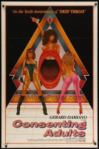 5f188 CONSENTING ADULTS 1sh '82 Gerard Damiano, the tenth anniversary of Deep Throat!