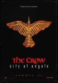 5f201 CROW: CITY OF ANGELS teaser DS 1sh '96 Tim Pope directed, cool image of the bones of a crow!