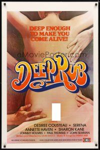 5f231 DEEP RUB 1sh '79 sexy artwork, deep enough to make you come alive!