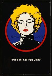 5f244 DICK TRACY teaser DS 1sh '90 art of Madonna as Breathless Mahoney, Mind if I call you Dick?