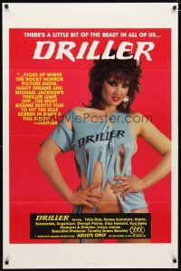 5f264 DRILLER 1sh '84 Taija Rae, Renee Summers, sexploitation Thriller parody!
