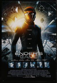 5f276 ENDER'S GAME advance DS 1sh '13 Harrison Ford, Asa Butterfield in the title role!