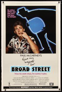 5f333 GIVE MY REGARDS TO BROAD STREET 1sh '84 great portrait image of Paul McCartney!