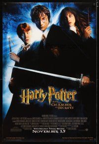 5f361 HARRY POTTER & THE CHAMBER OF SECRETS advance DS 1sh '02 Daniel Radcliffe, Emma Watson, Grint