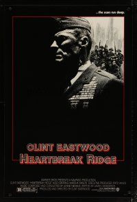 5f367 HEARTBREAK RIDGE 1sh '86 Clint Eastwood all decked out in uniform & medals!