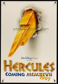 5f376 HERCULES white advance DS 1sh '97 Walt Disney Ancient Greece fantasy cartoon!
